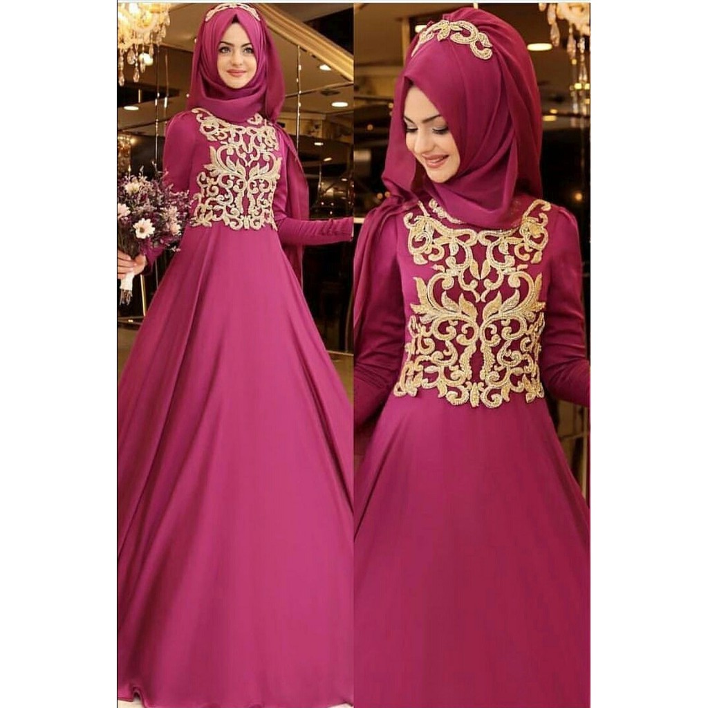 MAXI DRESS ETERNAL BORDIR ASLI / PAKAIAN KONDANGAN SALLE !!