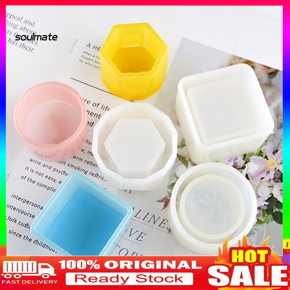 3pcs Cetakan Bentuk Geometris Bahan Silikon Untuk Membuat 3pcs Cetakan Bentuk Geometris Bahan Silikon Untuk Membuat