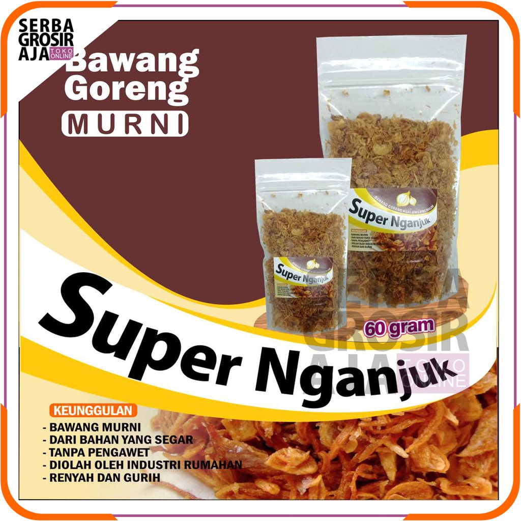 

Bawang Goreng Murni Tanpa Campuran Asli Bawang Nganjuk Enak Lezat Tahan Lama 60 gram