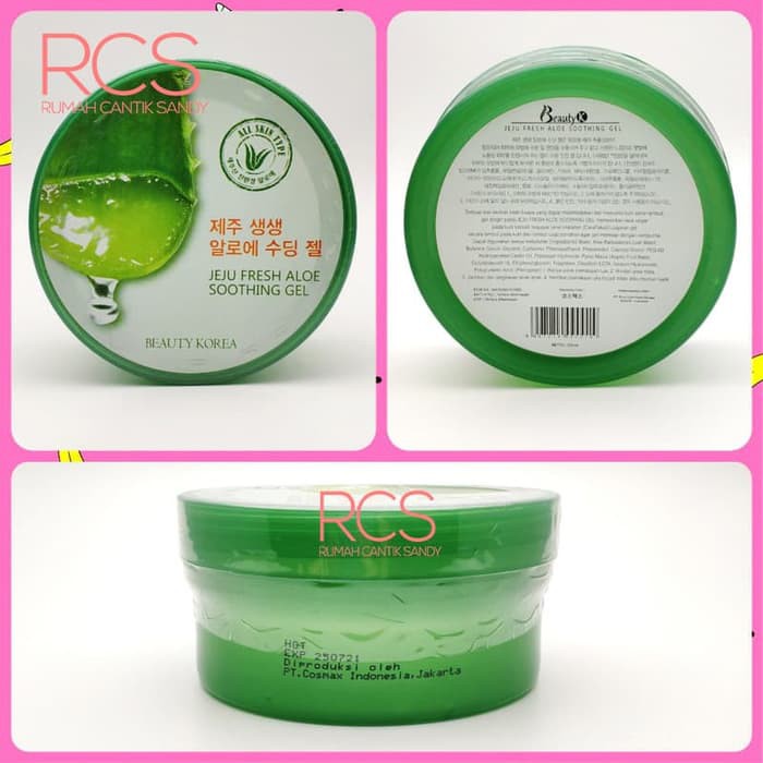 JEJU ALOEVERA ~ FRESH ALOE VERA SOOTHING GEL ORIGINAL ~ BPOM