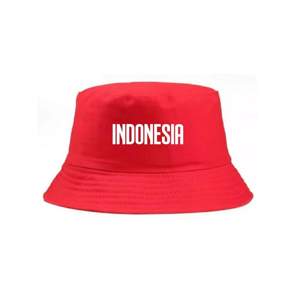 Topi BUCKET Buket Hat Cap Distro Indonesia raya berjaya merdeka merah putih bersatu