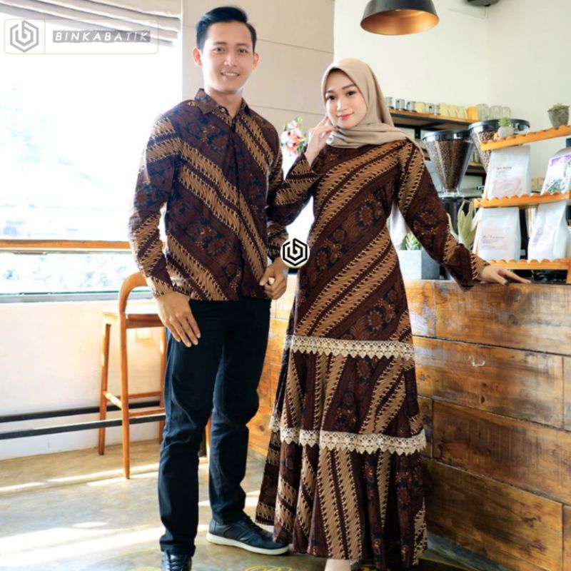 COUPLE BATIK GAMIS RENDA TUNANGAN LAMARAN ENGAGEMENT
