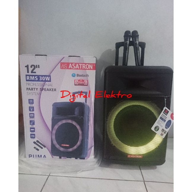 Speaker Portable Wireless Asatron Puma 12 Inch (Garansi Resmi)