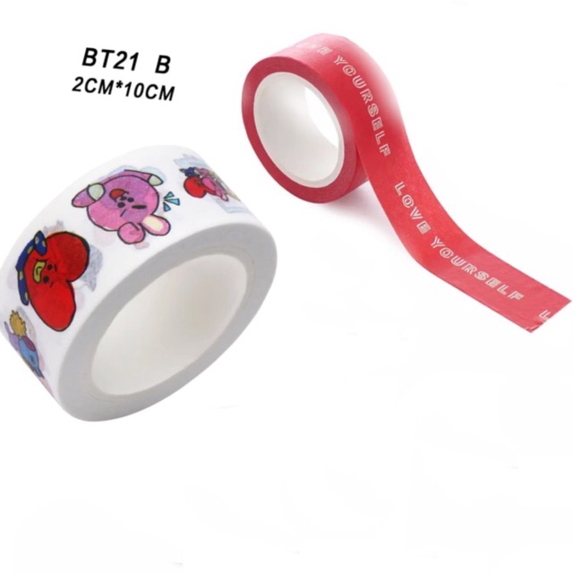

Roll Paper tape BT21 dan love your self BTS Kpop Decorative solatip