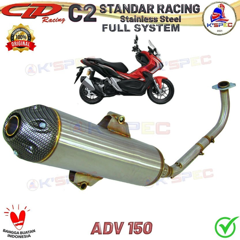 CLD C2 STANDAR RACING STAINLESS series HONDA ADV 150 Knalpot Fullsystem