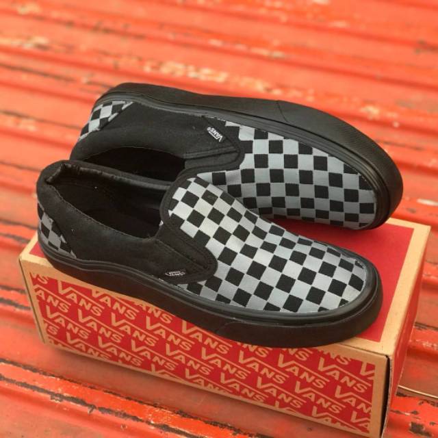 SEPATU43 VANS AUTHENTIC FULL BLACK HITAM COKLAT OLDSKOOL ERA SK8