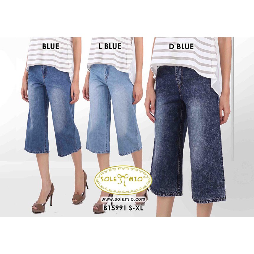 READY.. CELANA KULOT DENIM JEANS SOLEMIO B15991