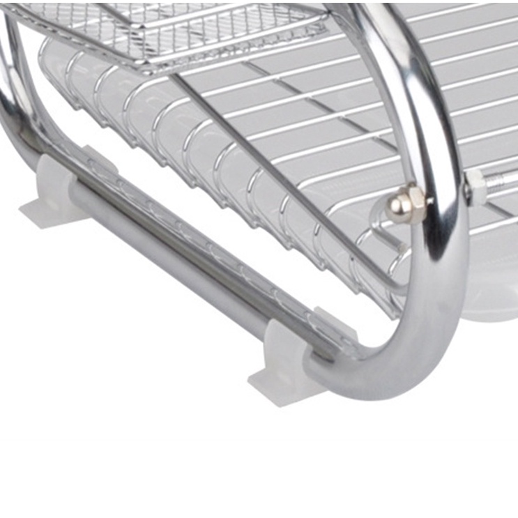 PROMO !!! RAK PIRING Stainless Minimalis 2 Susun Tingkat Peralatan Dapur serbaguna cod-7