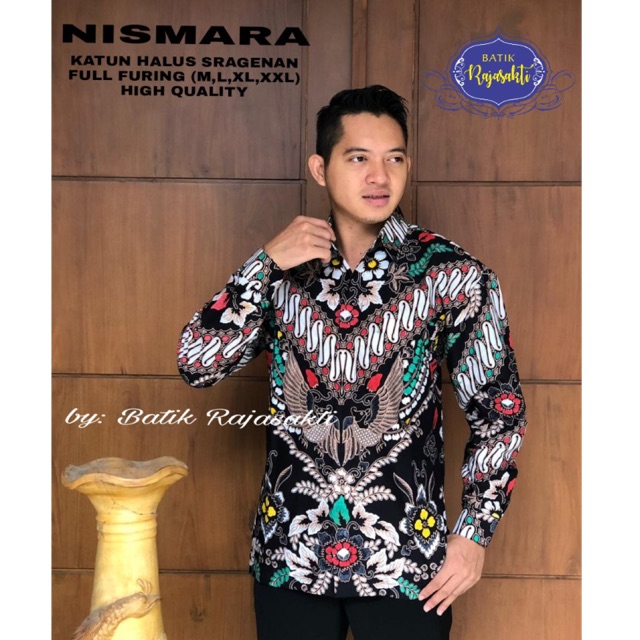 Batik Pria NISMARA FULL FURING Katun Halus Ori Solo