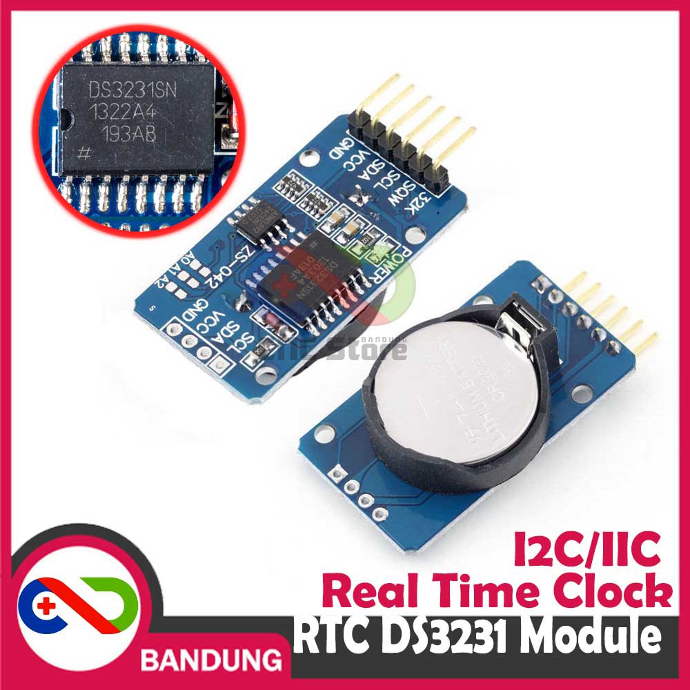 RTC DS3231 SERI SN REAL TIME CLOCK I2C + BATTERY MODULE MODUL DS3231SN