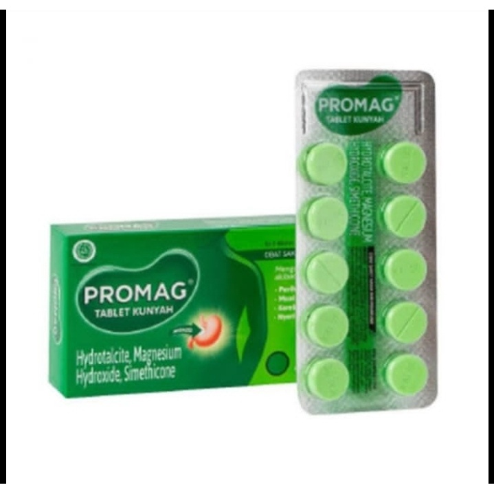 Promag Tablet Per Strip isi 10 Tablet / Obat Maag Lambung