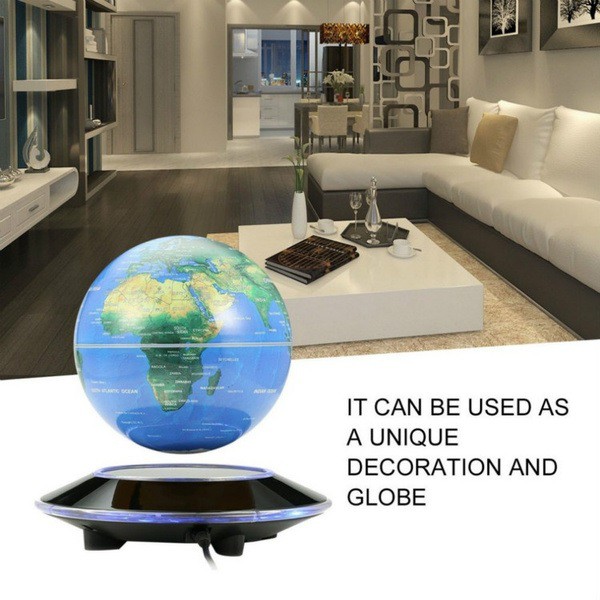 Magnetic Levitation Floating 360 - Globe Version with LED Light - Pajangan Meja Globe Melayang