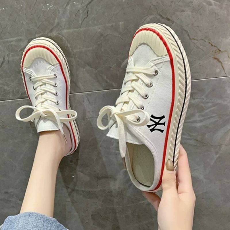 DDS1013 Sneakers Wanita Korea Import Sepatu Tali Kekinian Wanita-4