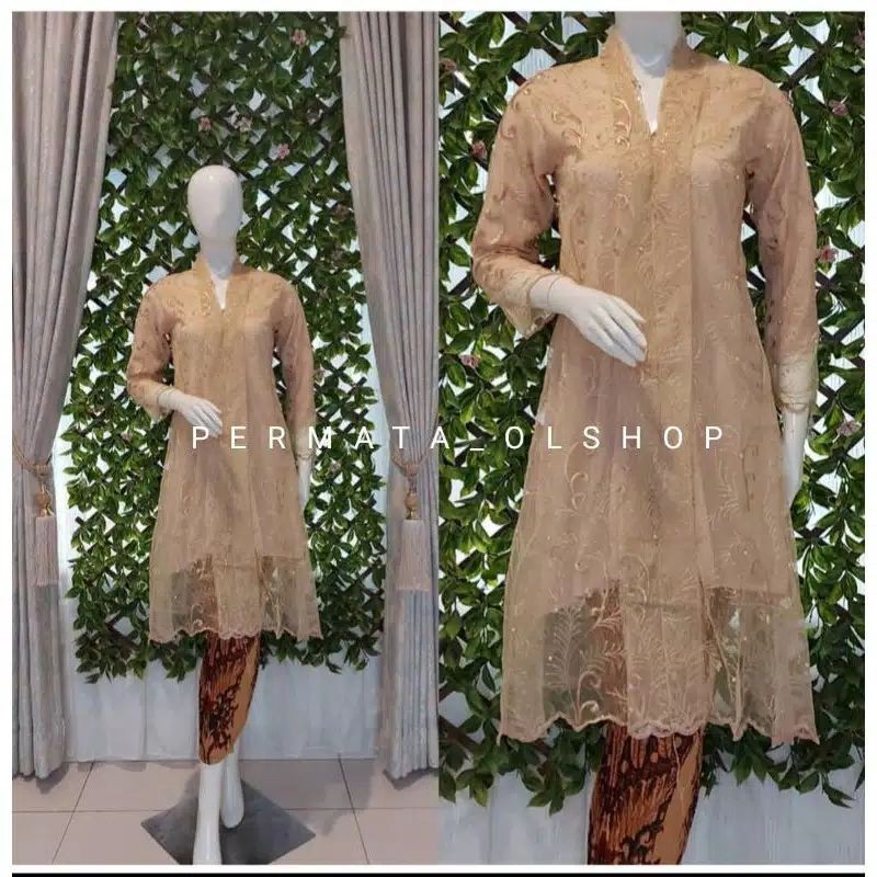 Kebaya modern tulle/kebaya tunik tille busui/kebaya terbaru/kebaya busui-3