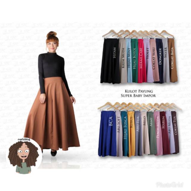 KULOT PAYUNG PANJANG SUPER BABY allsize fit xxl / KULOT KERJA / KULOT BALOTELI / KULOT PANJANG /