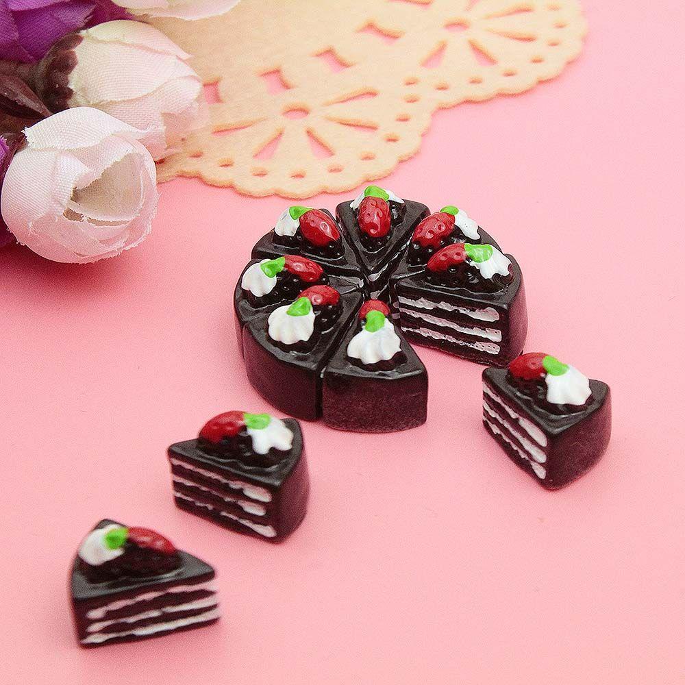 Needway   Rumah Boneka Kue Mini 10pcs Kue Miniatur Ornamen Craft Cake Pretend Play Mainan Aksesoris Rumah Boneka Dapur Mainan Anak