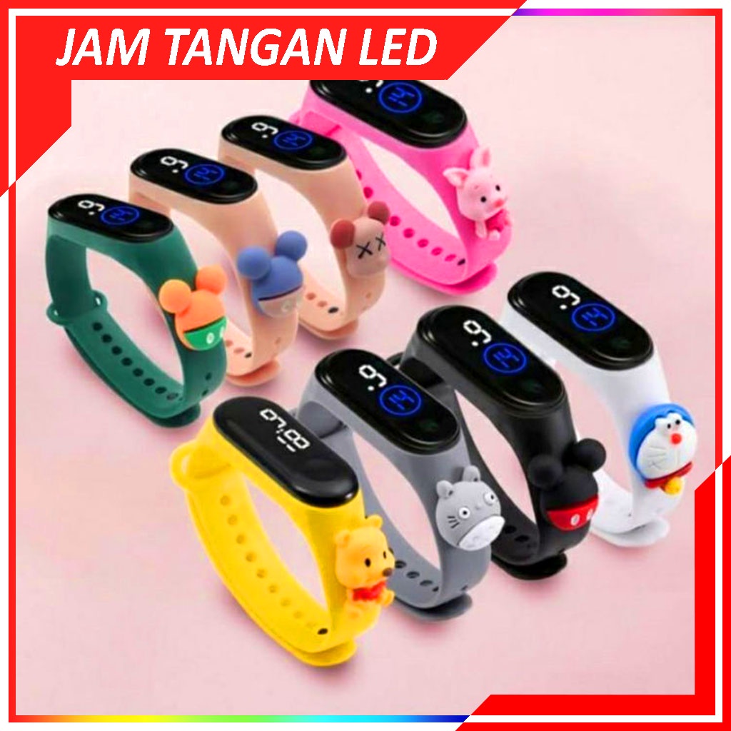 Jam Tangan LED Anak Karakter / Jam Tangan Anak LED Lucu Murah