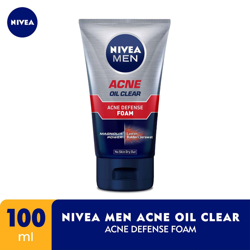 Nivea Acne Oil Clear Acne Defense Foam/pembersih wajah/sabun cuci muka