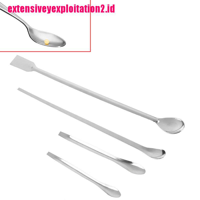 &lt; E2id &amp; &gt; Sendok Spatula Mikro Bahan Stainless Steel Untuk Lab / Dapur