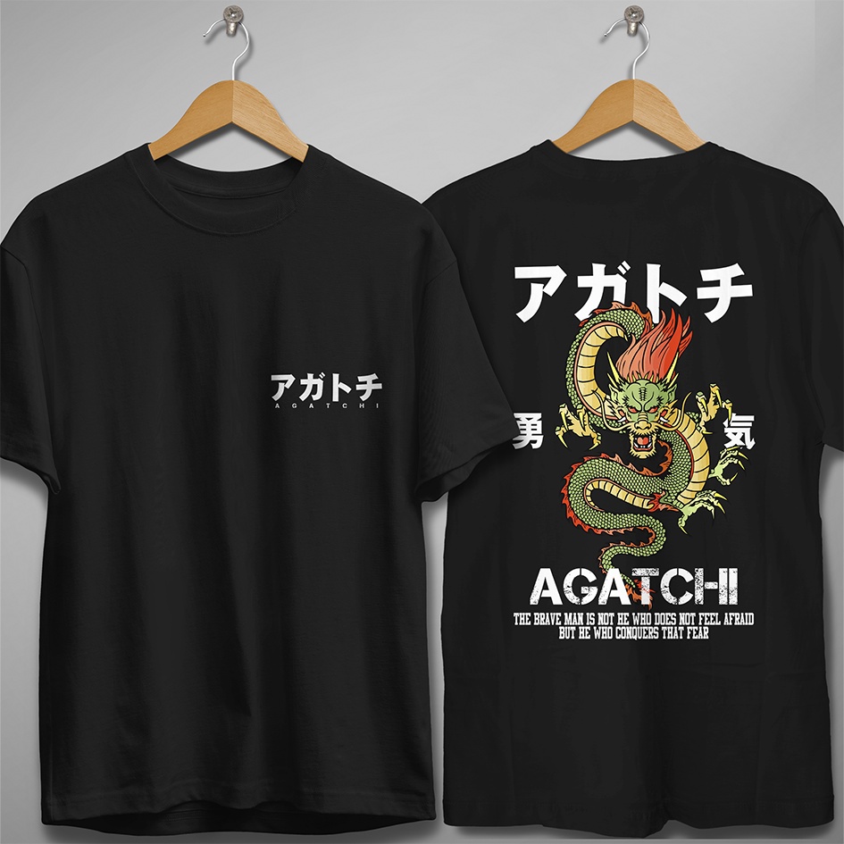 Baju Kaos Atasan Dewasa Couple Motif Naga Pemberani