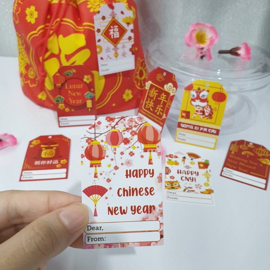 

10Pcs Hang Tag Parcel - Kartu Ucapan Chinese New Year Aneka Motif