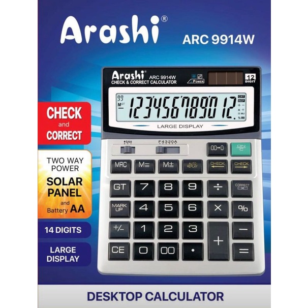 KALKULATOR ARASHI ARC 9914W