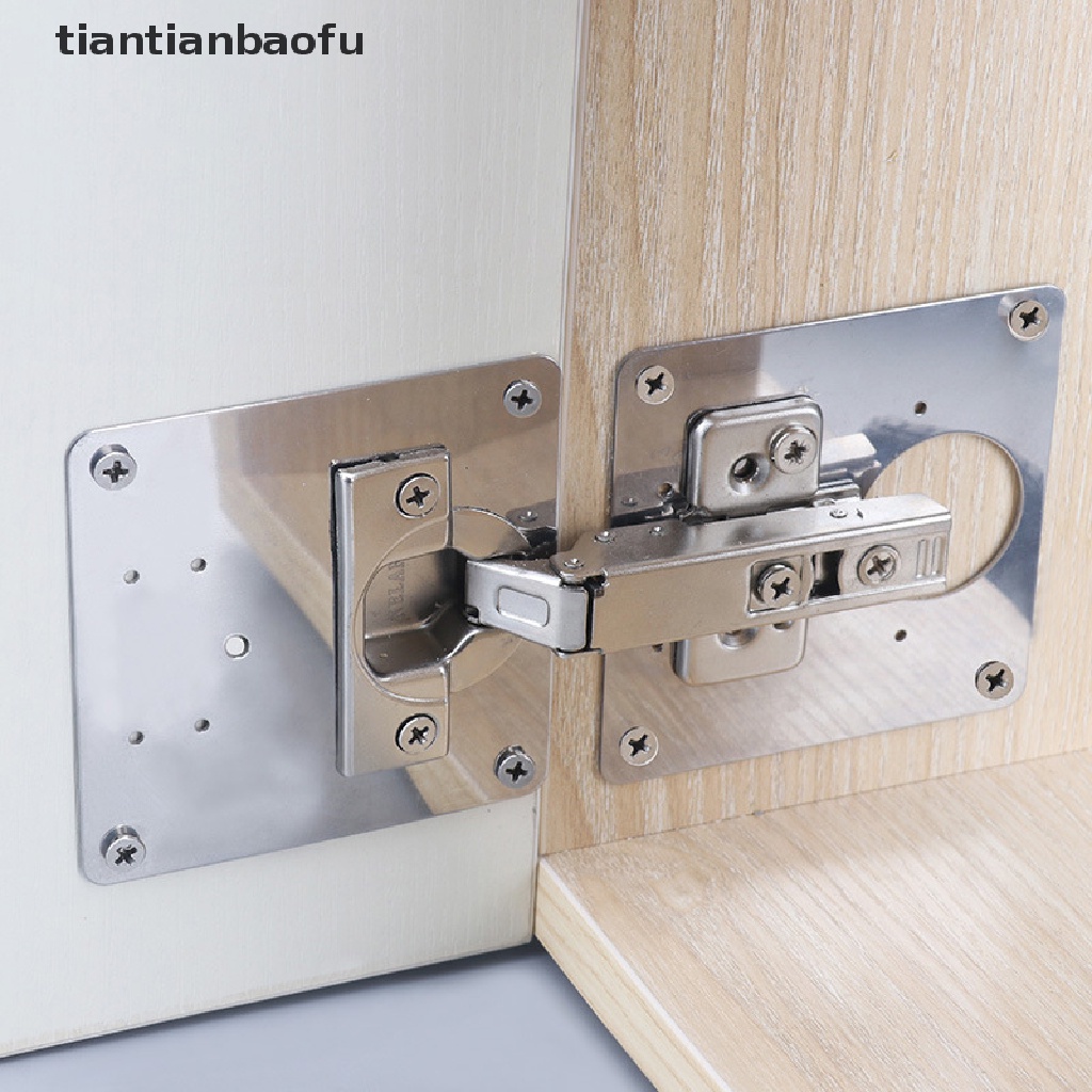 [tiantianbaofu] Hinge Repair Plate With Mounting Screws For Repairing Furniture Door Hinge Parts Boutique