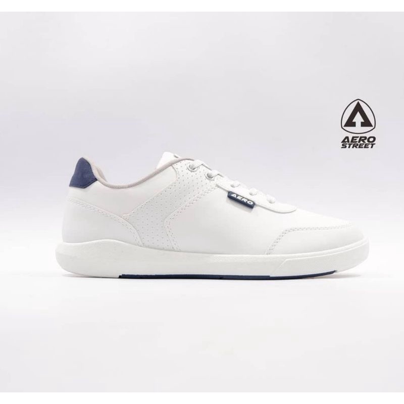 Sepatu Aerostreet 40-43 Arthur PutihPutih Biru Tua
