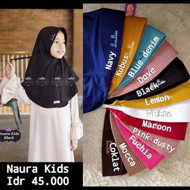 Bergo anak NAURA KIDS by Lina Livia ORY