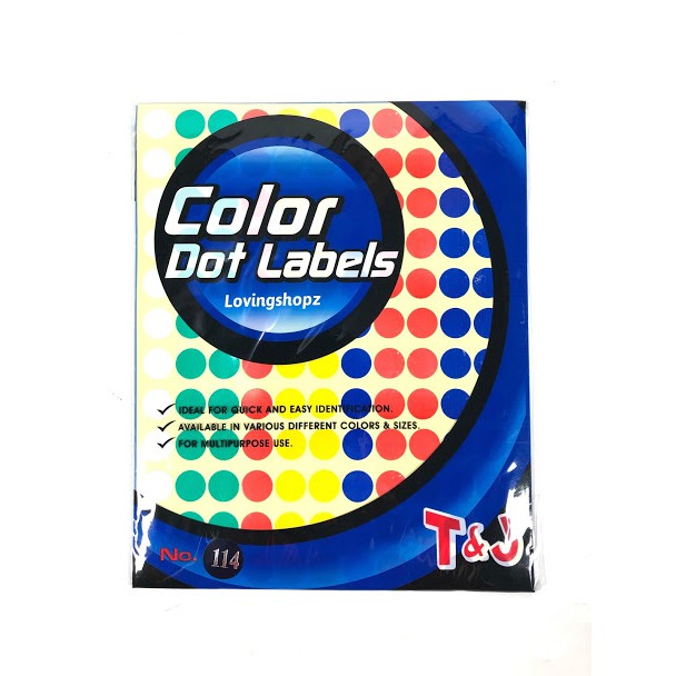 Color Dot Label Tom Jerry No.114, Label Tom & Jerry No.114 warna campur