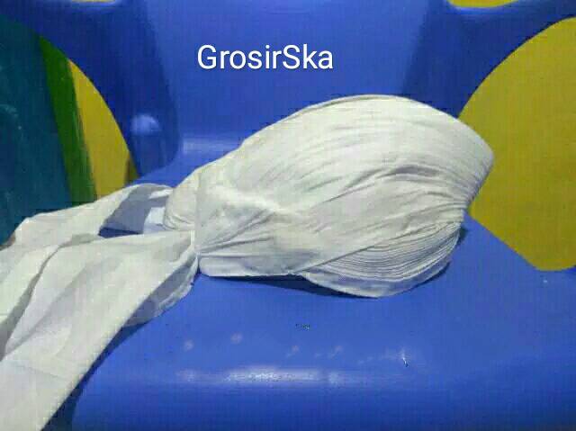 Blangkon jogja lipat putih polos sliwir halus