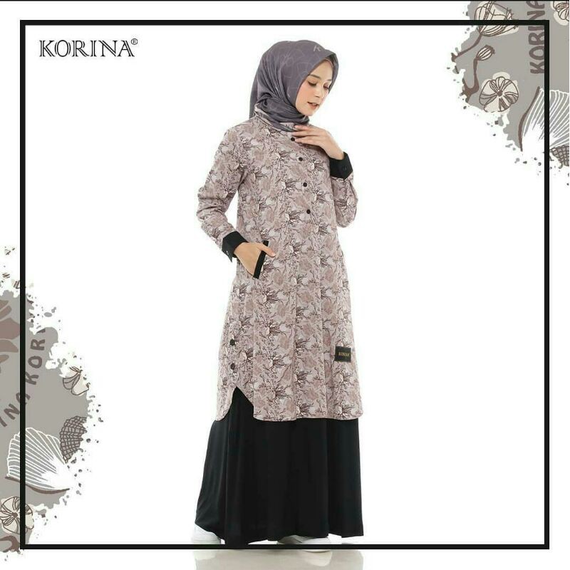 Floral Dress Etoupe by Korina