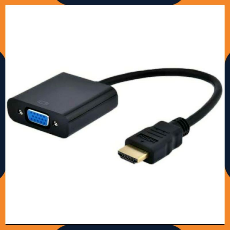 [COD] KONEKTOR ADAPTER HDMI MALE TO VGA FEMALE CONVERTER / KABEL DARI LAPTOP KE MONITOR PROJECTOR