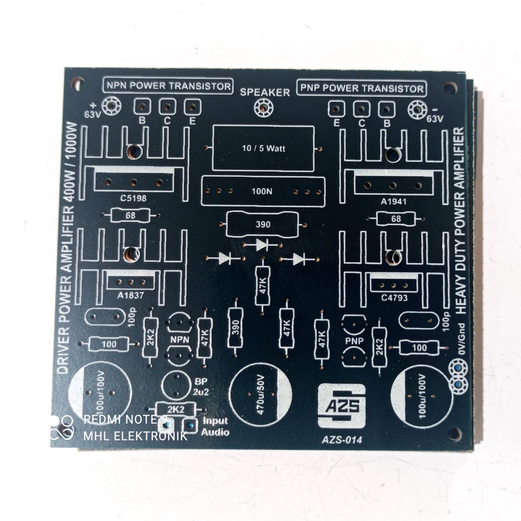 PCB Driver Power 400W - 1000W 2 Stage 2 Tingkat Simetris