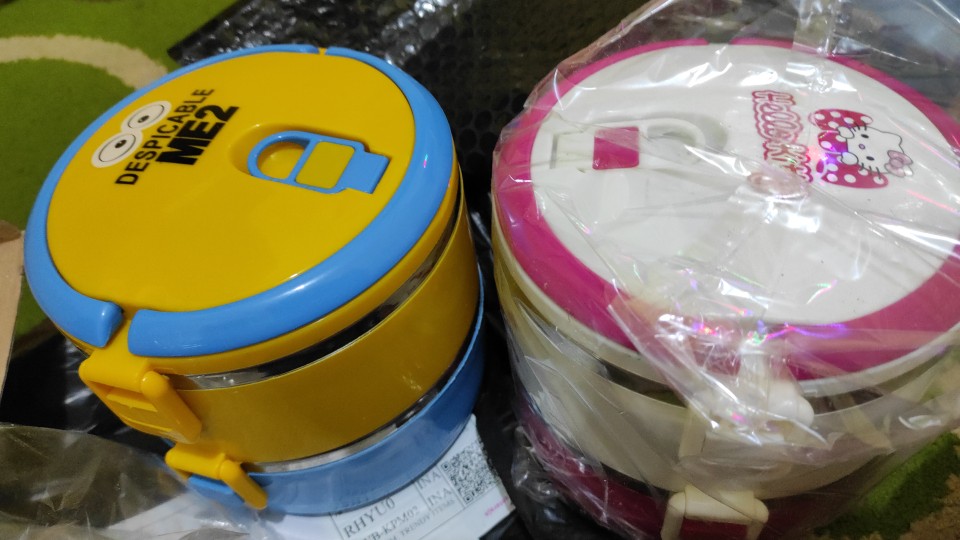 Rantang Nasi Anak Lunch Box Kotak Nasi Lucu Stainless Karakter 1layer