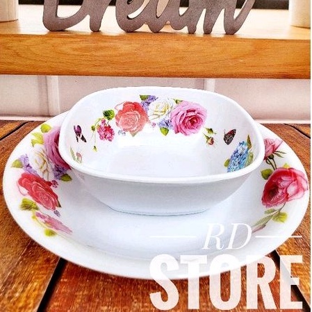 PROMO 1.PCS PIRING MAKAN &amp; 1.PCS MANGKOK SAYUR MELAMINE