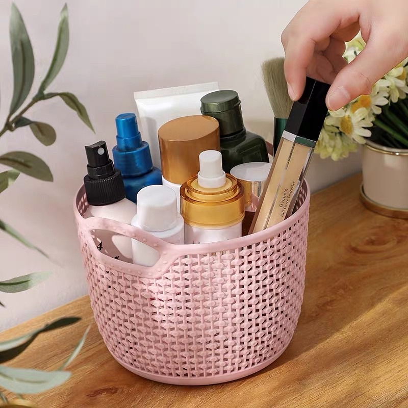 (CLASHOP)Keranjang Gantung Multifungsi Bahan Plastik Warna Terang untuk Kamar Mandi Dapur Serbaguna