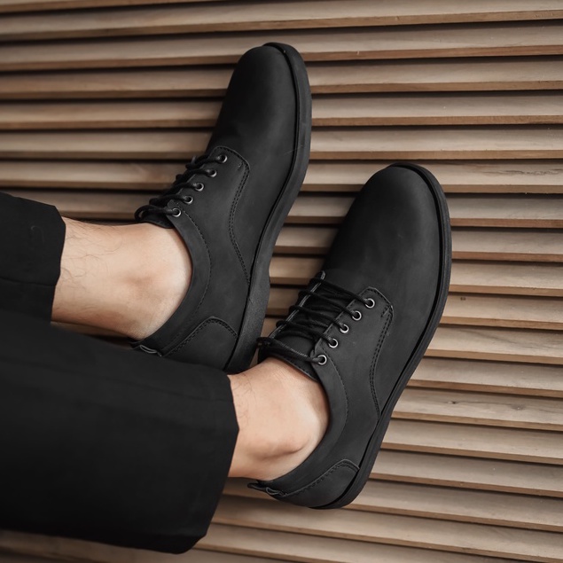 CHESTER BLACK |ManNeedMe x ARF| Sepatu Pantofel Pria Derby Shoes ORIGINAL