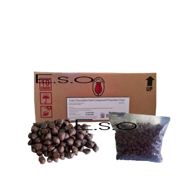 

Tulip dark chocolate chips 100gr repk - coklat chips tulip