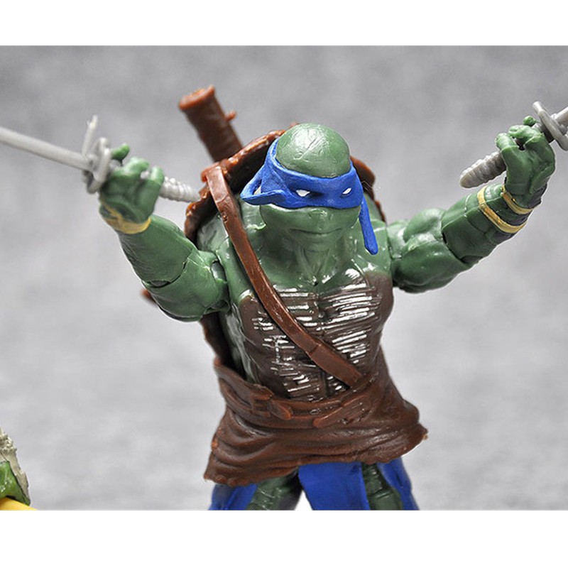 4pcs / Set Mainan Action Figure Teenage Mutant Ninja Turtles Raphael Leonardo Donatello Michelangelo Bahan Pvc