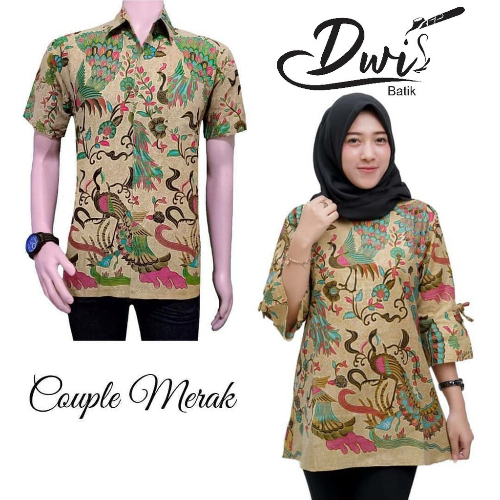 Baju Coupel Batik Sarimbit Pasangan Kapelan Seragam Batik Kerja Coupel Premium