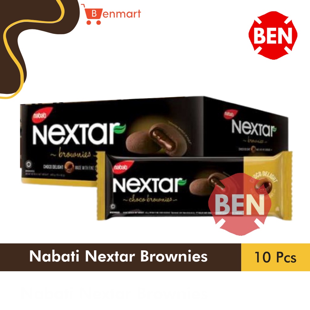 

Nabati NEXTAR BROWNIES 1 Pak Box 10 Pcs Choco Delight Chocolate Coklat