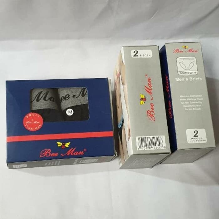 Celana dalam bee man 014 CD pria bee man - HitamdanBiru M