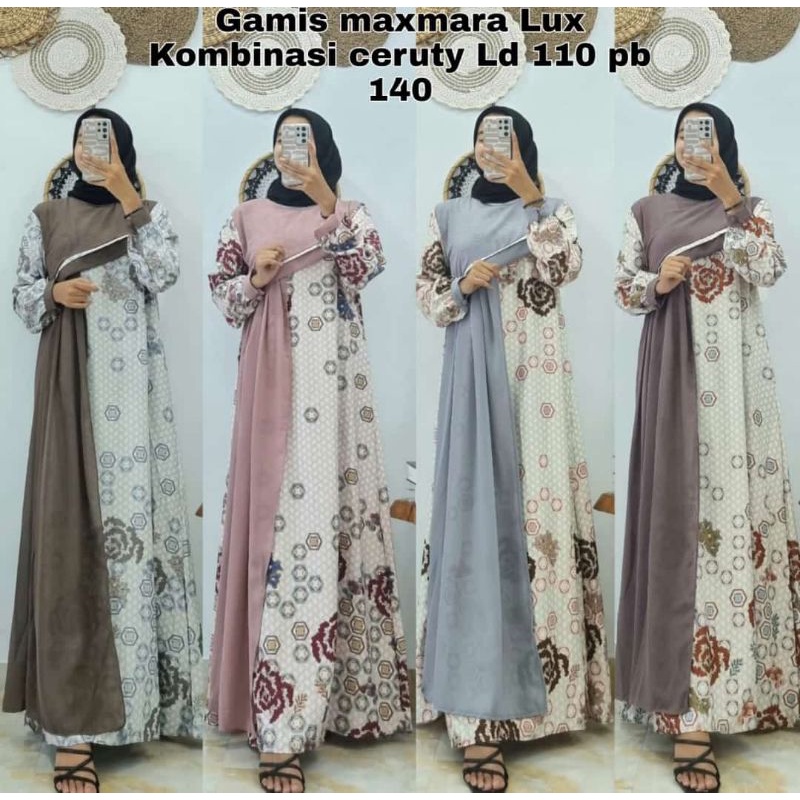 gamis maxmara lux kombinasi ceruty