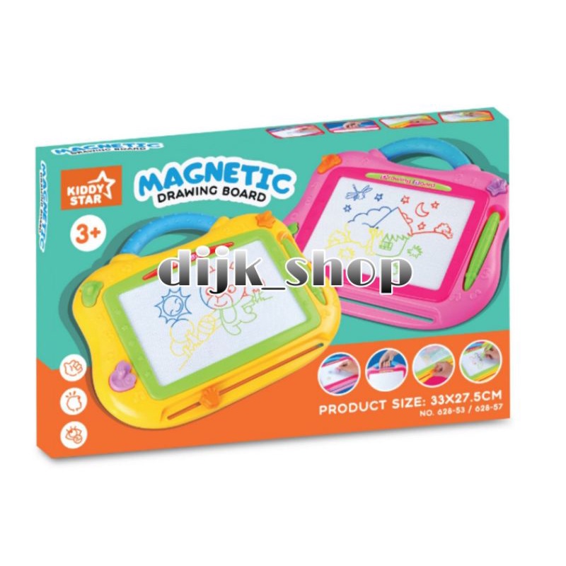 

kiddy star papan gambar magnetic kuning - S