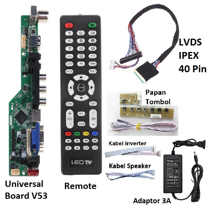 Paket Hemat Mesin TV Universal LED LCD Board Panel Laptop