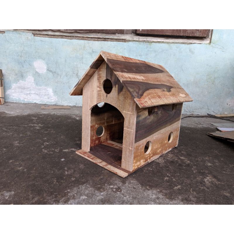 RUMAH KUCING KELINCI ANJING KANDANG KAYU-1