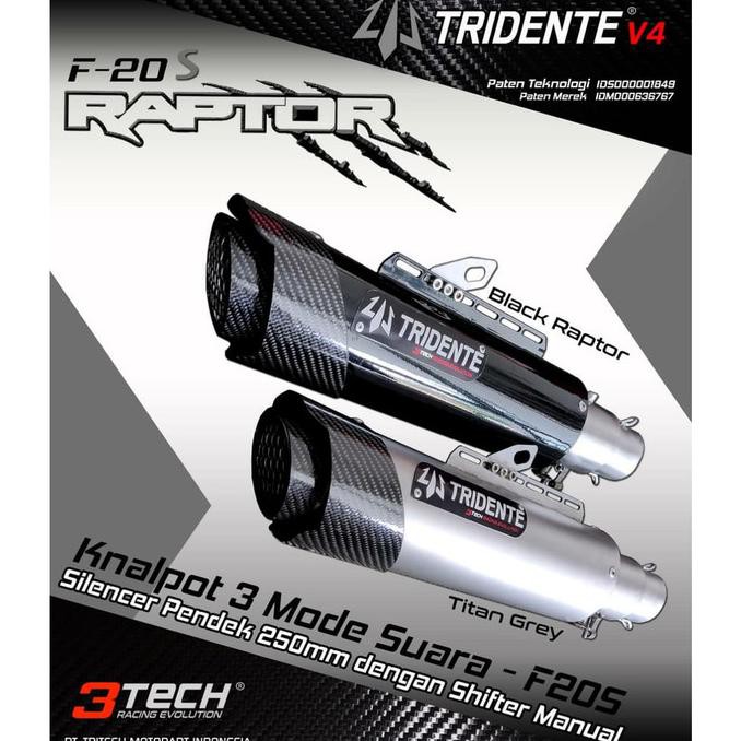 Diskon Knalpot Tridente F20 S Sport 250Cc 2 Silinder Black Fullsystem Diskon