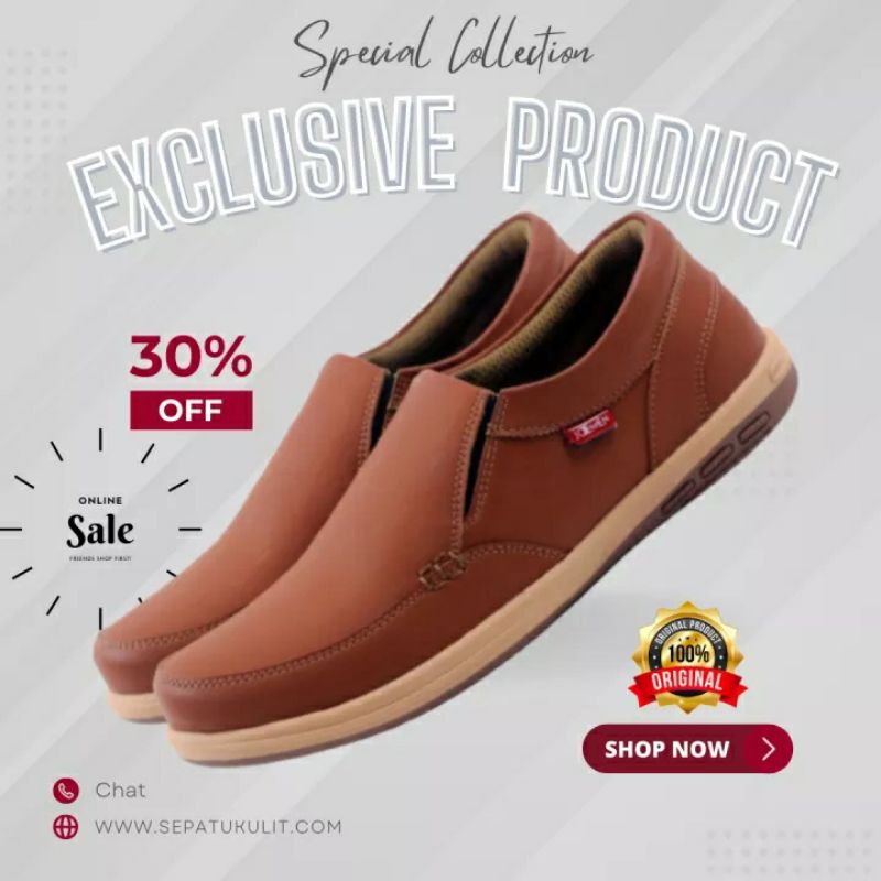 Sepatu slip on pria kulit formal elegant sepatu kulit pria sepatu pria murah sepatu kulit terbaik