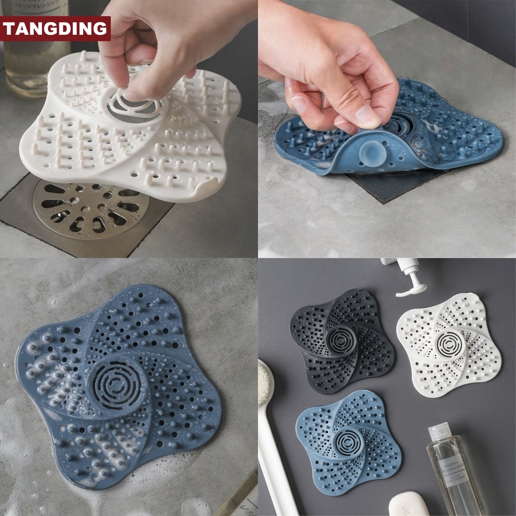 【COD Tangding】Bathroom Sink Filter Hair Catcher Stopper Anti-blocking Kitchen Sink Strainer Drain Cover Bathtub Shower Drain Hole Filter